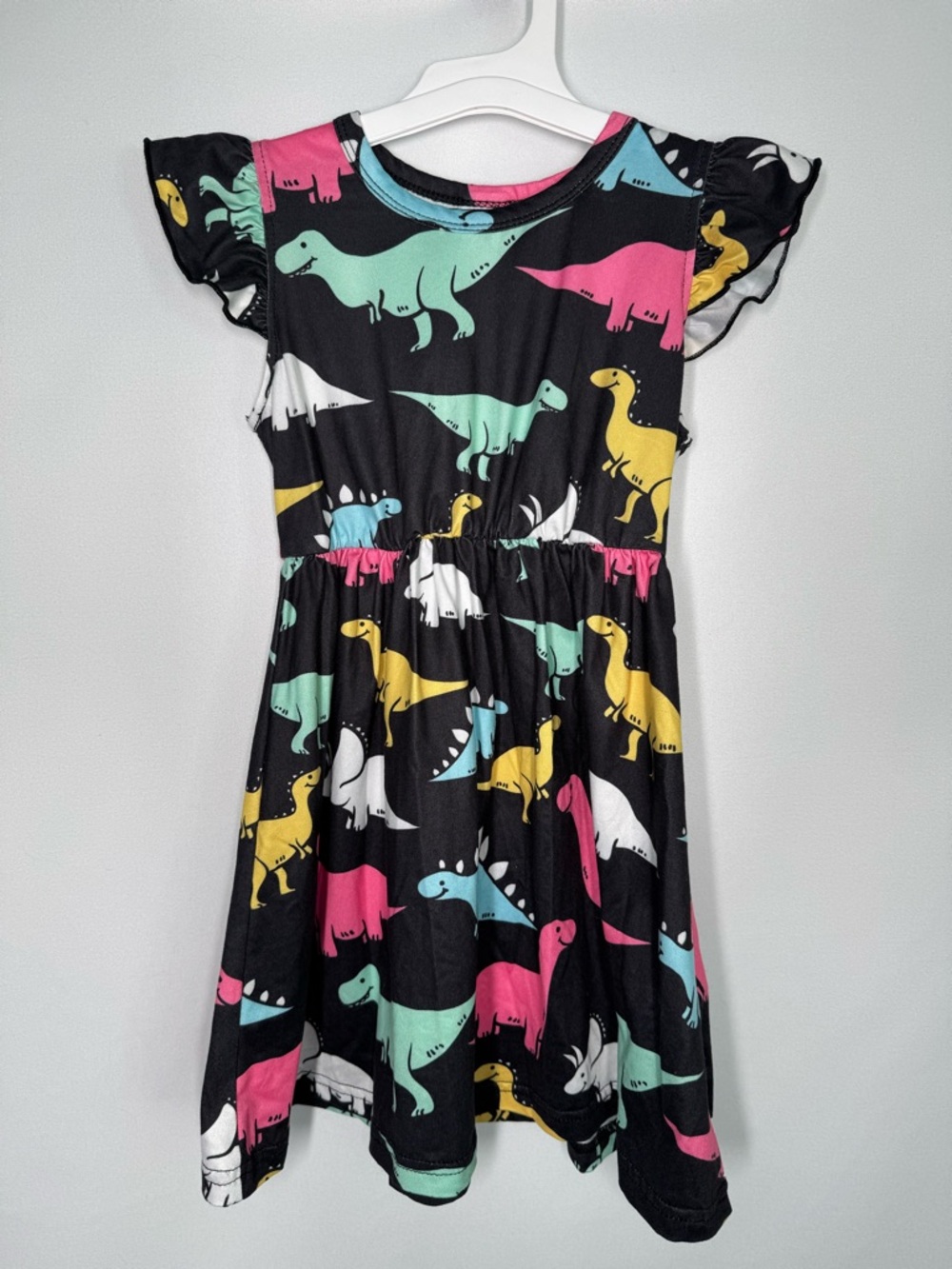💜3/$15 PatPat Toddler Girl Dinosaur Print Flutter Sleeve Dress – Size 3-4Y